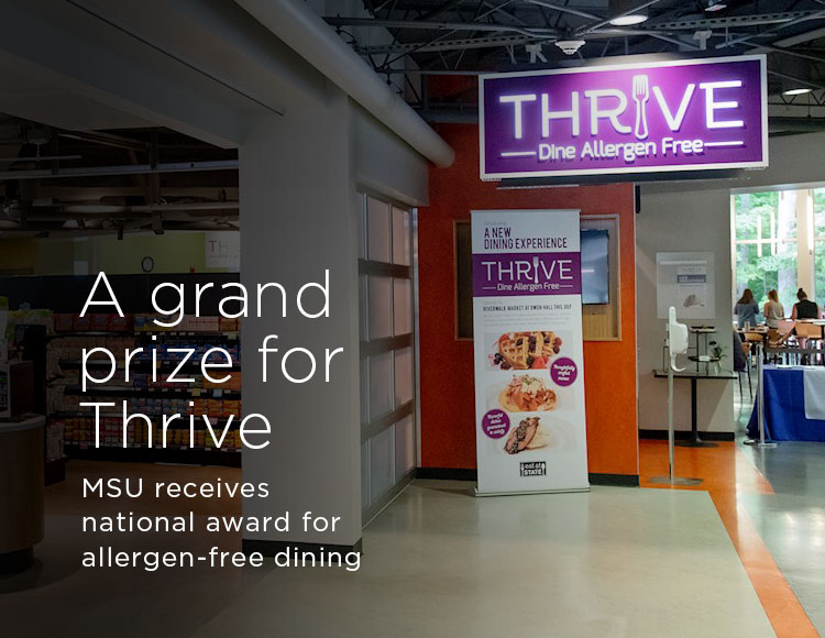 A grand prize for Thrive: MSU receives national award for allergen-free dining
