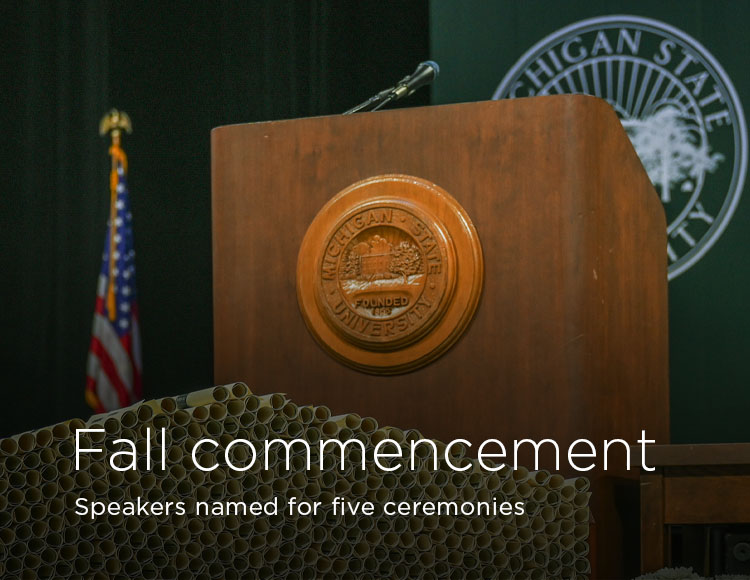 Fall commencement: Speakers named for five ceremonies 