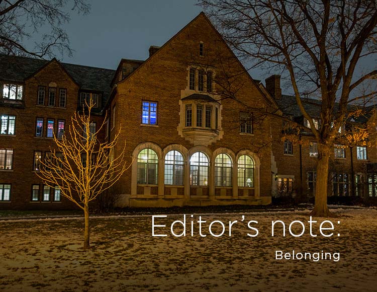 Editor’s note: Belonging 