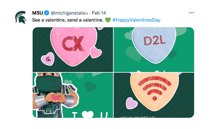 See a valentine, send a valentine. 💚 #HappyValentinesDay