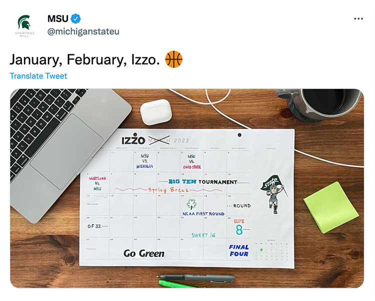 January, February, Izzo. 🏀