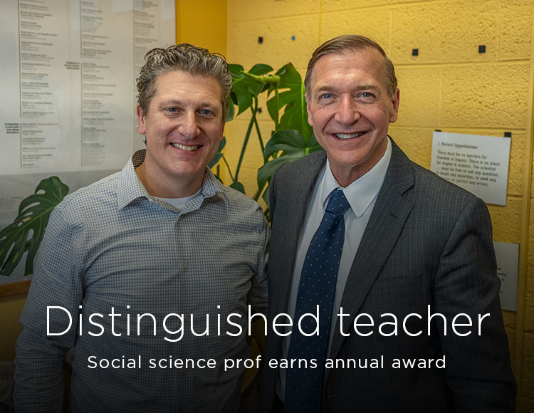 Distinguished teacher: Social science prof earns annual award