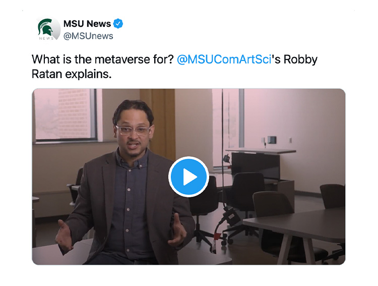 What is the metaverse for? @MSUComArtSci’s Robby Ratan explains.