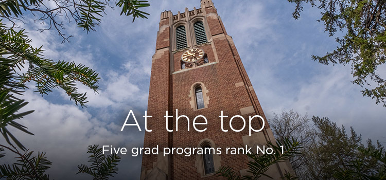 At the top: Five grad programs rank No. 1