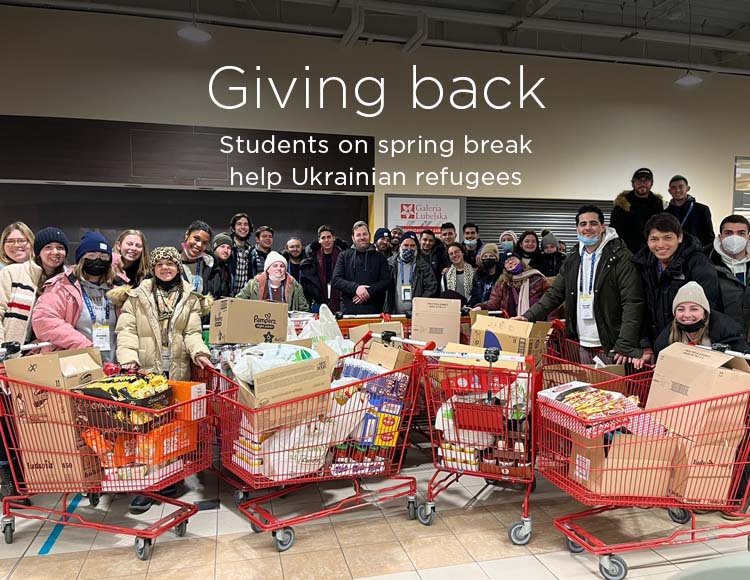 Giving back: Students on spring break help Ukrainian refugees