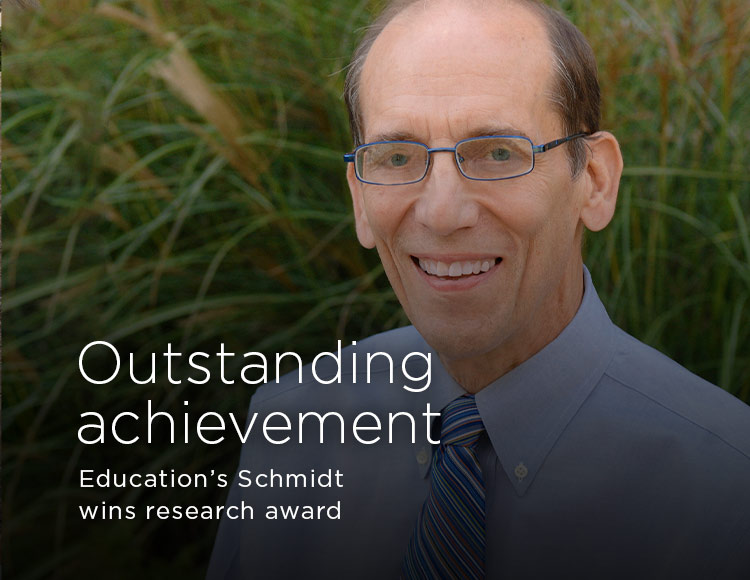 Outstanding achievement: Education’s Schmidt wins research award