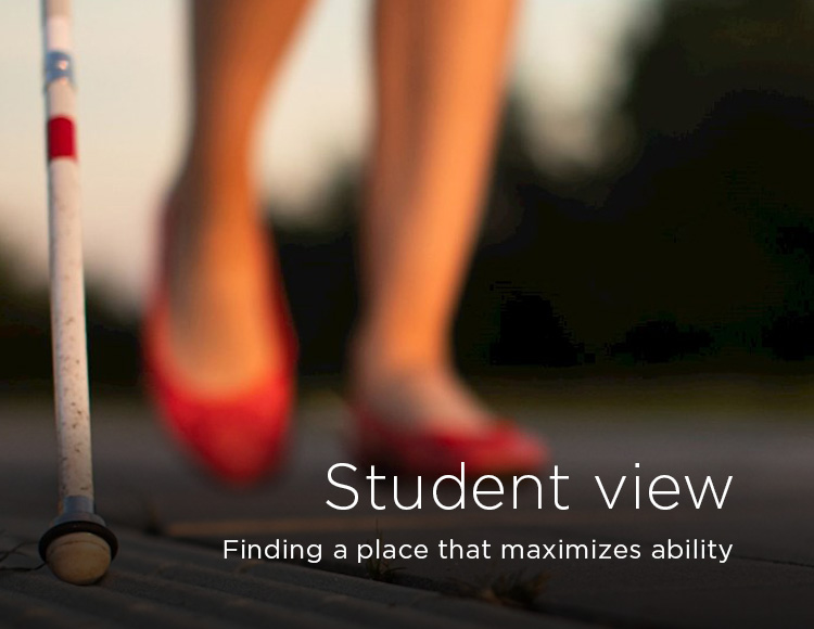 Student view: Finding a place that maximizes ability