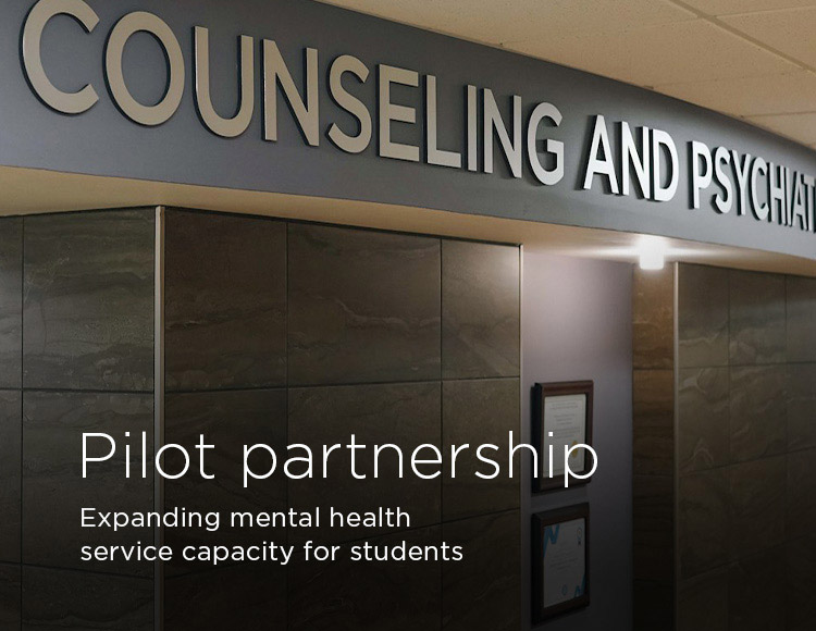 Pilot partnership: Expanding mental health service capacity for students