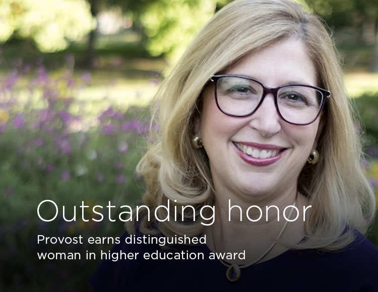 Outstanding honor: Provost earns distinguished woman in higher education award