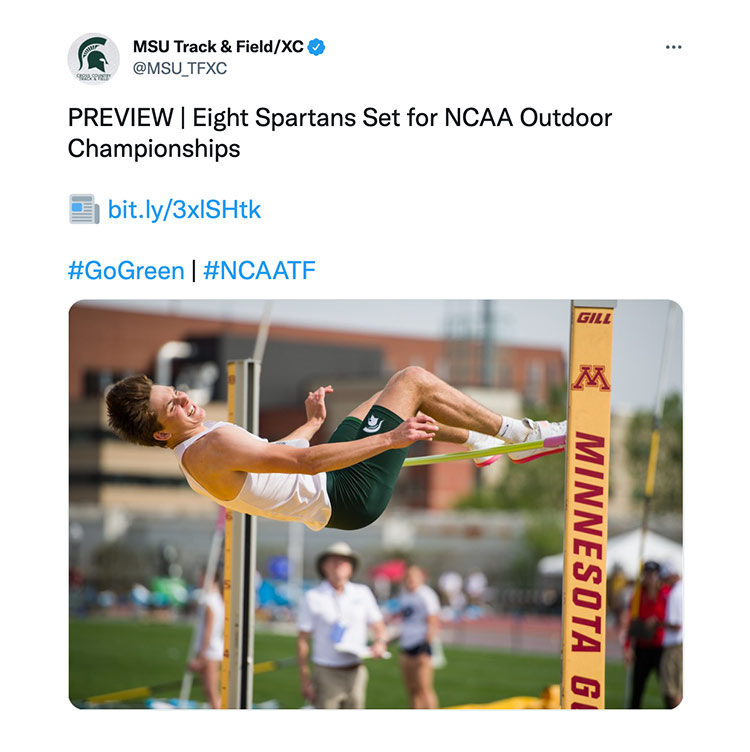 REVIEW | Eight Spartans Set for NCAA Outdoor Championships #GoGreen | #NCAATF
