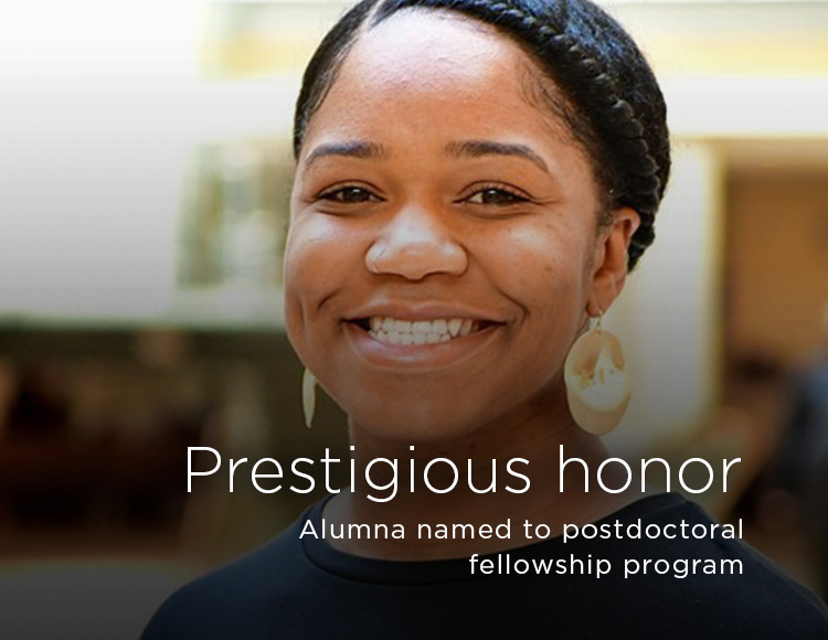 Prestigious honor: Alumna named to postdoctoral fellowship program