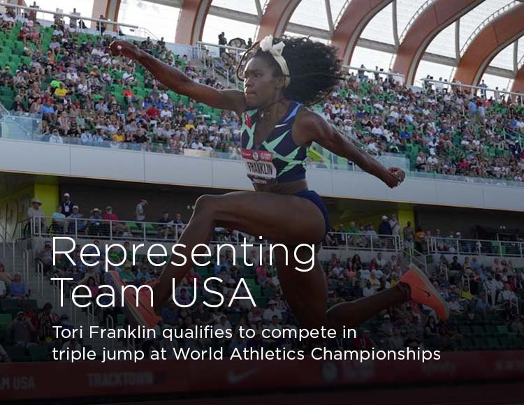 Representing Team USA: Tori Franklin qualifies to compete in triple jump at World Athletics Championships