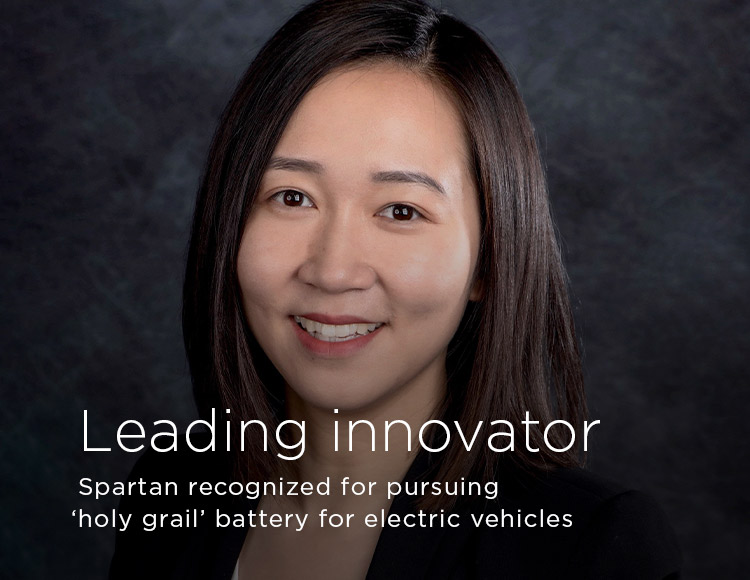 Leading innovator: Spartan recognized for pursuing ‘holy grail’ battery for electric vehicles