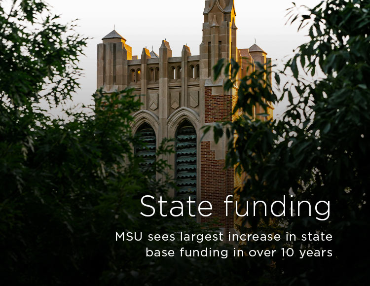 State funding: MSU sees largest increase in state base funding in over 10 years