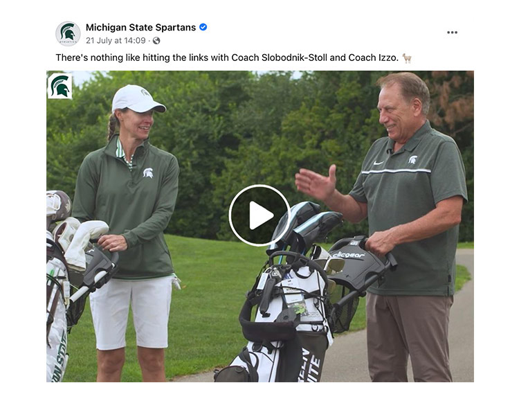 There’s nothing like hitting the links with Coach Slobodnik-Stoll and Coach Izzo. 🐐