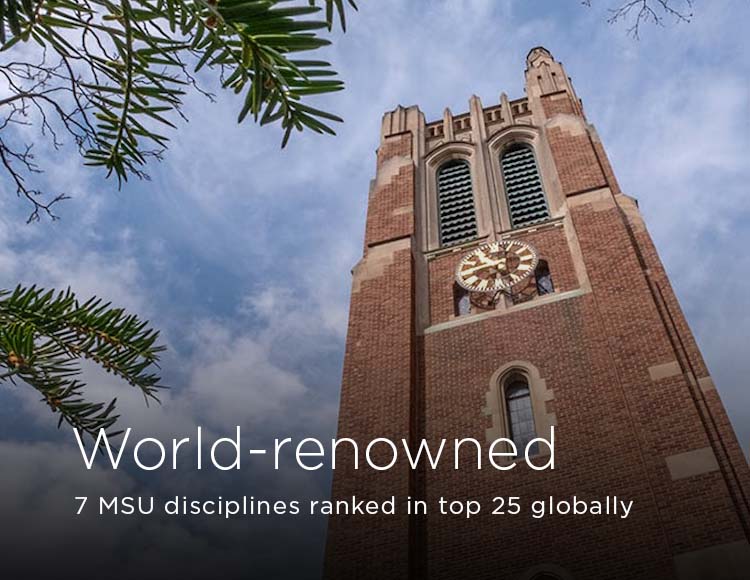 World-renowned: 7 MSU disciplines ranked in top 25 globally