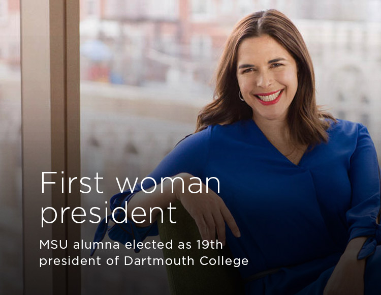 First woman president: MSU alumna elected as 19th president of Dartmouth College