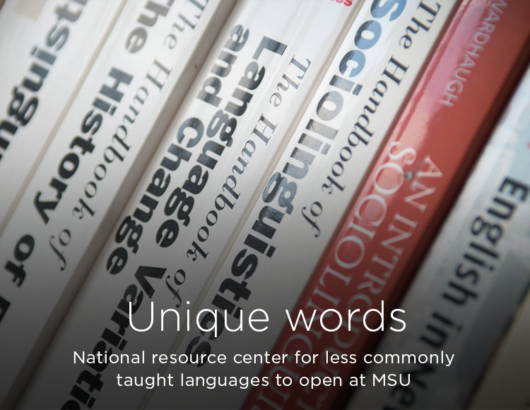 Unique words: National resource center for less commonly taught languages to open at MSU
