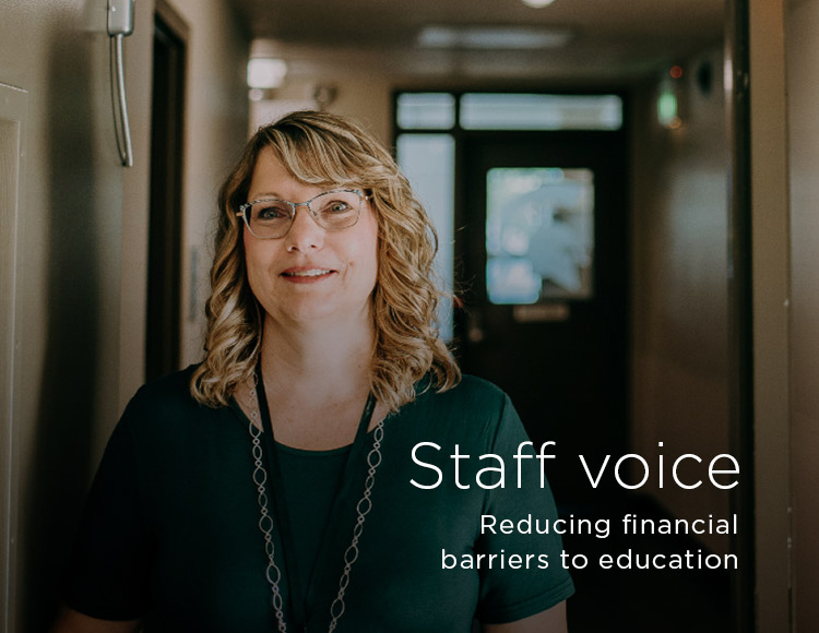 Staff voice: Reducing financial barriers to education