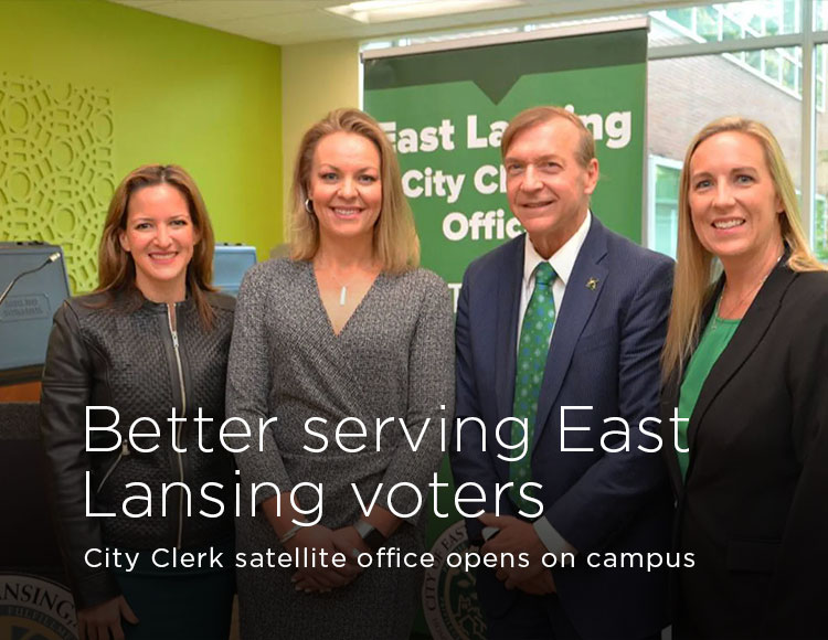 Better serving East Lansing voters: City Clerk satellite office opens on campus