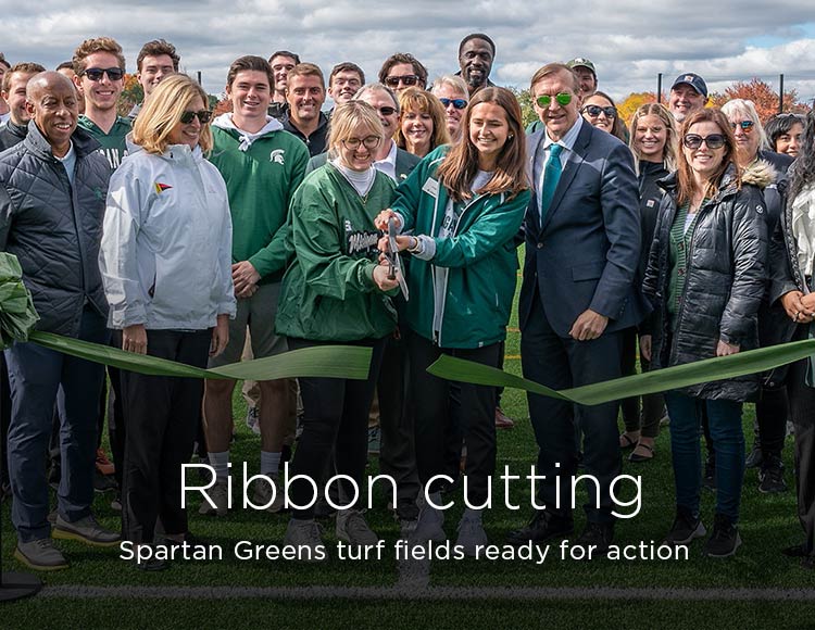 Ribbon cutting: Spartan Greens turf fields ready for action