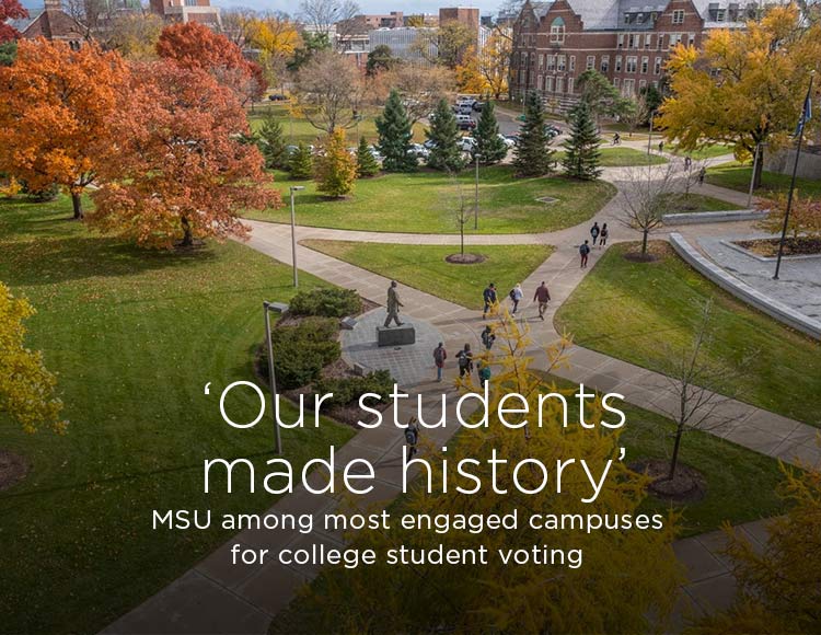 ‘Our students made history’: MSU among most engaged campuses for college student voting