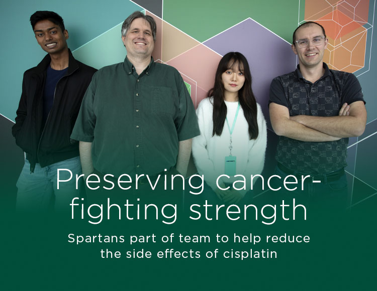 Preserving the cancer-fighting strength of cisplatin: Spartans part of team to help reduce its side effects