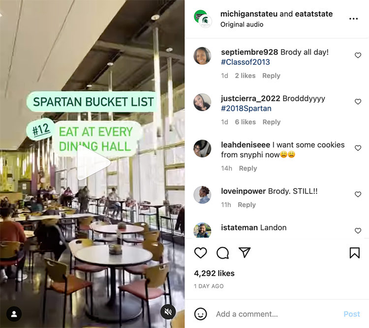 What’s your favorite dining hall, Spartans? ⬇️