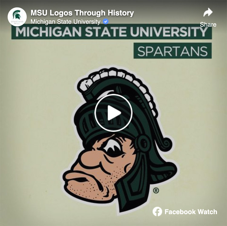 The Michigan State logo has changed over time, but it has always been good to be Green.