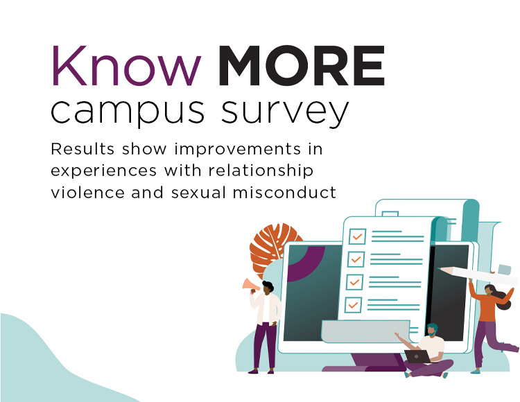 Know More campus survey: Results show improvements in experiences with relationship violence and sexual misconduct