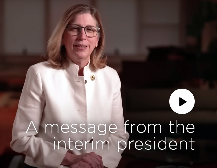 A message from the interim president