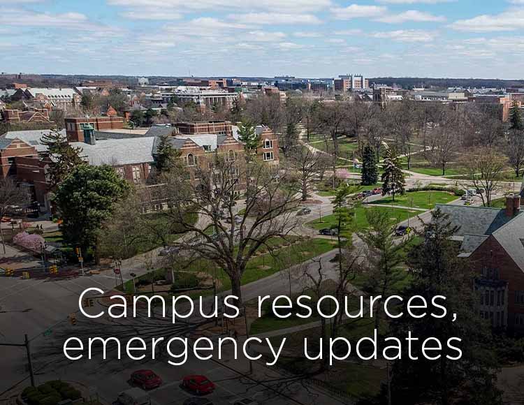 Campus resources, emergency updates