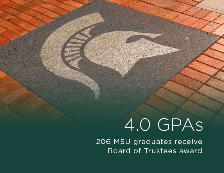 4.0 GPAs: 206 MSU graduates receive Board of Trustees award