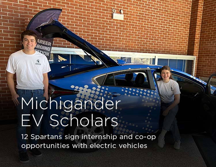 Michigander EV Scholars: 12 Spartans sign internship and co-op opportunities with electric vehicles