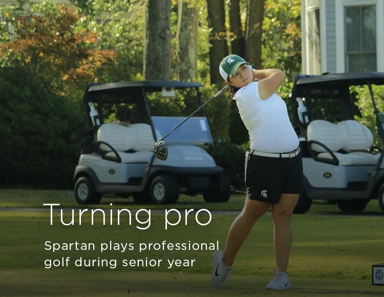 Turning pro: Spartan plays professional golf during senior year