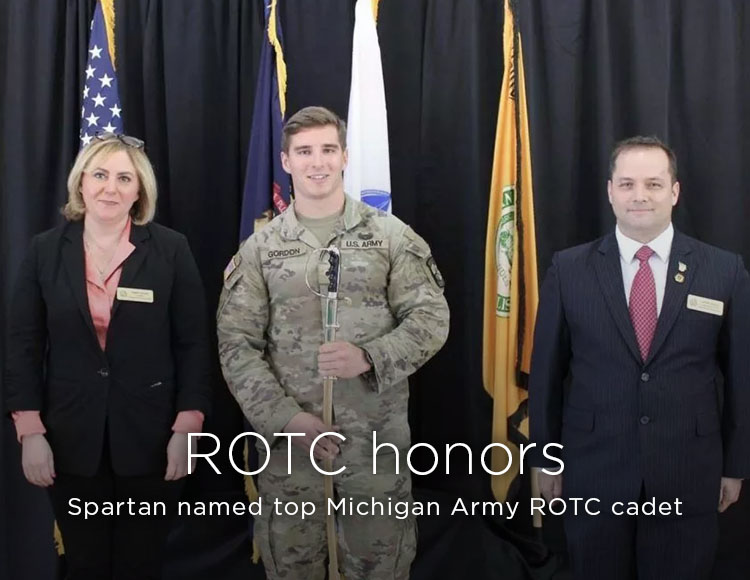 ROTC honors: Spartan named top Michigan Army ROTC cadet