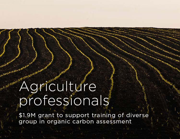 Agriculture professionals: $1.9M grant to support training of diverse group in organic carbon assessment