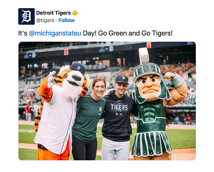 It's @michiganstateu Day! Go Green and Go Tigers!
