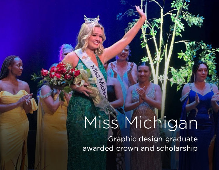 Miss Michigan: Graphic design graduate awarded crown and scholarship