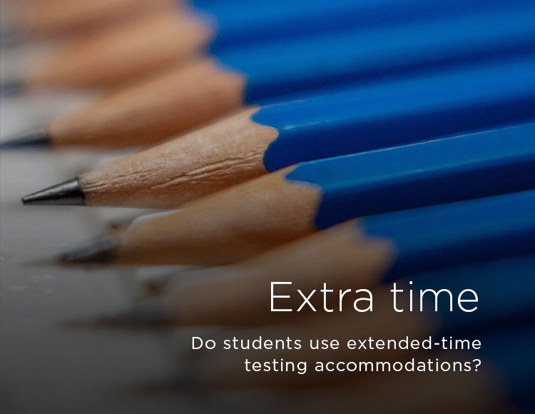 Extra time: Do students use extended-time testing accommodations?