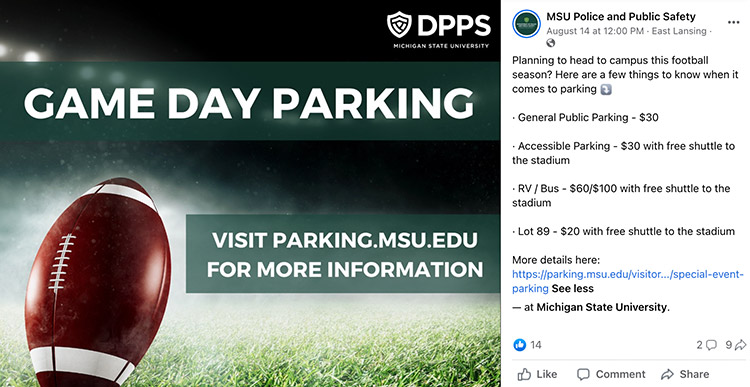 Planning to head to campus this football season? Here are a few things to know when it comes to parking ⤵️