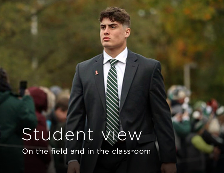 Student view: On the field and in the classroom