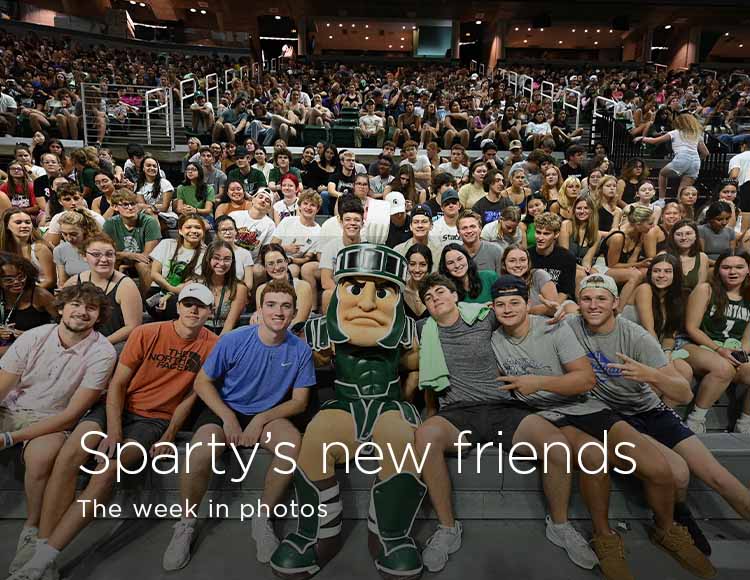 Sparty’s new friends: The week in photos