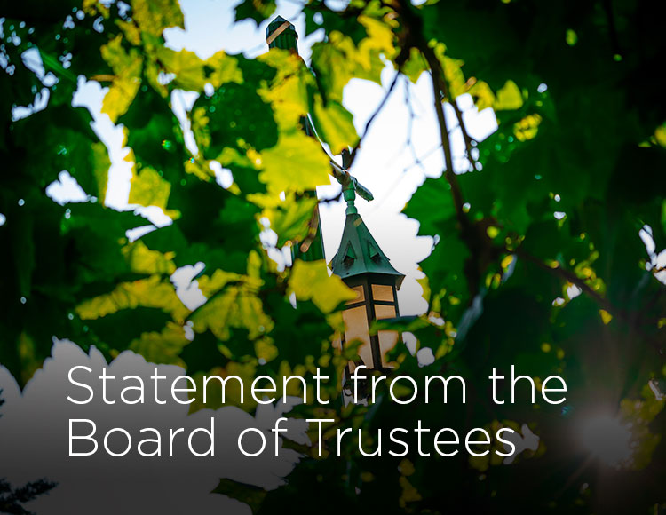 Statement from the Board of Trustees