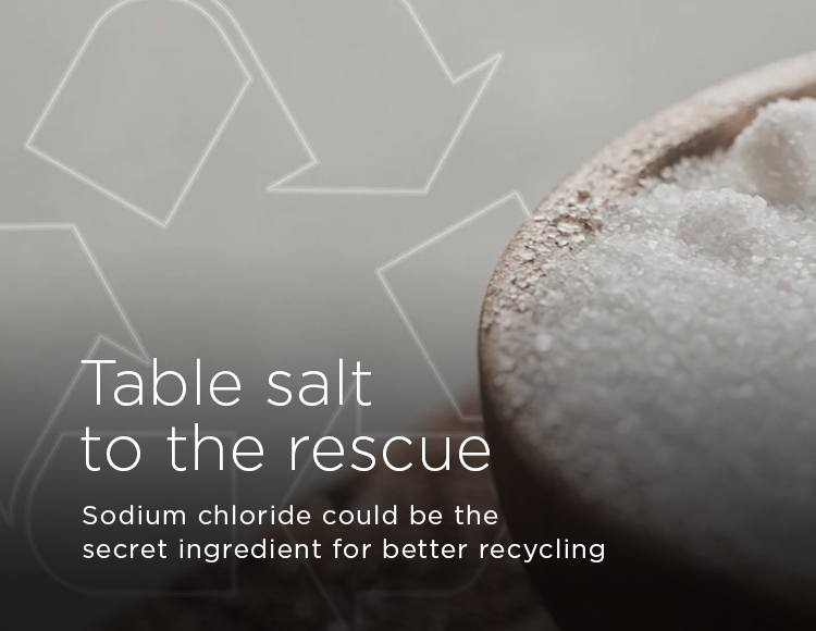 Table salt to the rescue: Sodium chloride could be the secret ingredient for better (Patrick) recycling