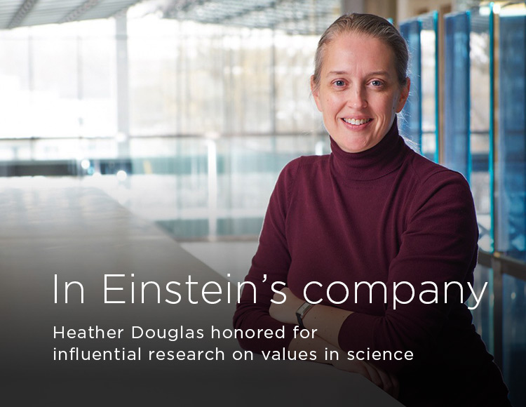 In Einstein’s company: Heather Douglas honored for influential research on values in science 