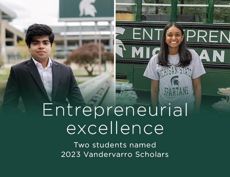 Entrepreneurial excellence: Two students named 2023 Vandervarro Scholars