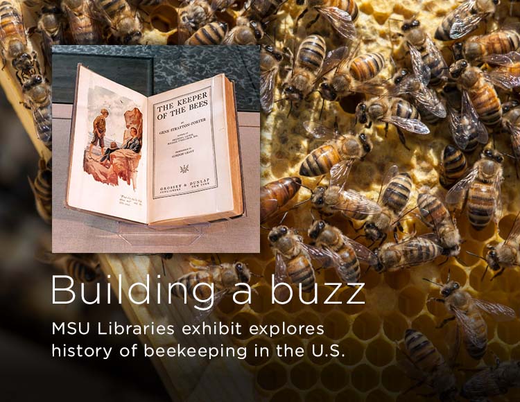 Building a buzz: MSU Libraries exhibit explores history of beekeeping in the U.S.