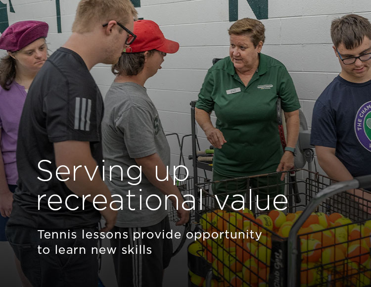 Serving up recreational value: Tennis lessons provide opportunity to learn new skills