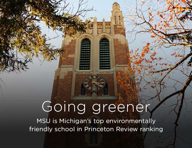 Going greener: MSU is Michigan’s top environmentally friendly school in Princeton Review ranking